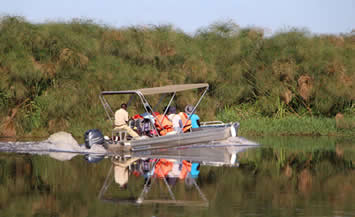 Boat cruise in Uganda